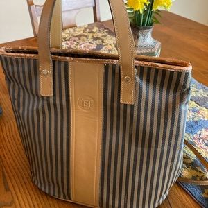 Vintage Fendi Tote Shoulder Crossbody bag Damaged